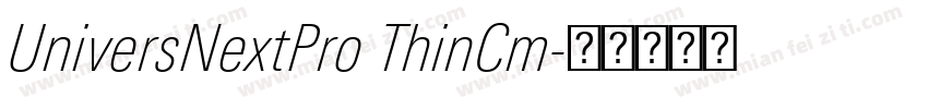 UniversNextPro ThinCm字体转换